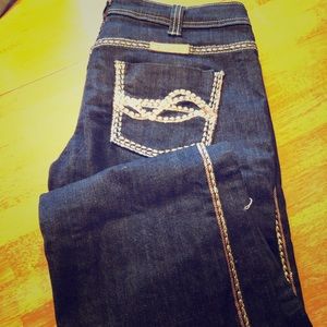 Cowgirl stuff Dark Straight Golden style jeans